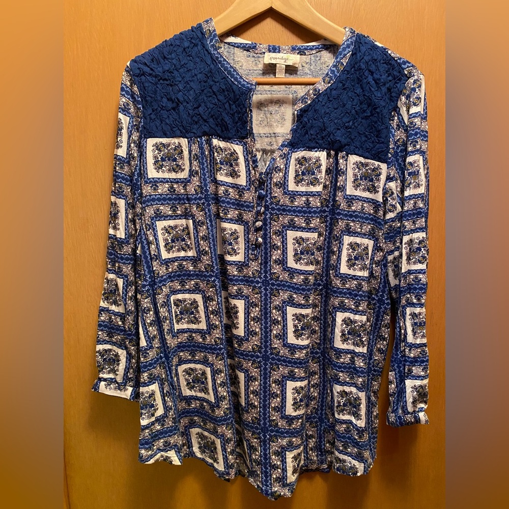 Porridge 3/4 length sleeve top size XL